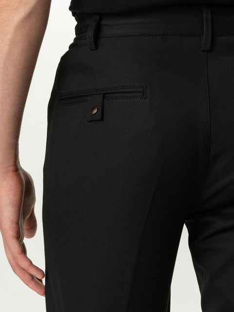 Pantaloni Premium Negri Cu Snur Barbati City Flexo BMan712 (5)
