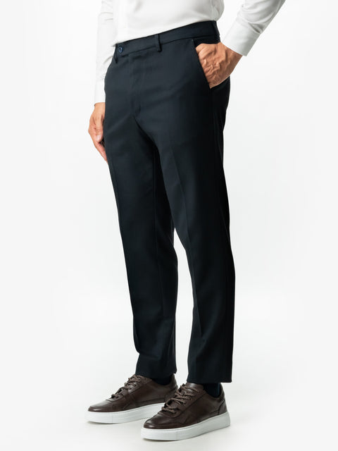 Pantaloni Barbati Office & Business Bleumarin Modern Fit Stofa Sezon Toamna Iarna BMan0001 (6)