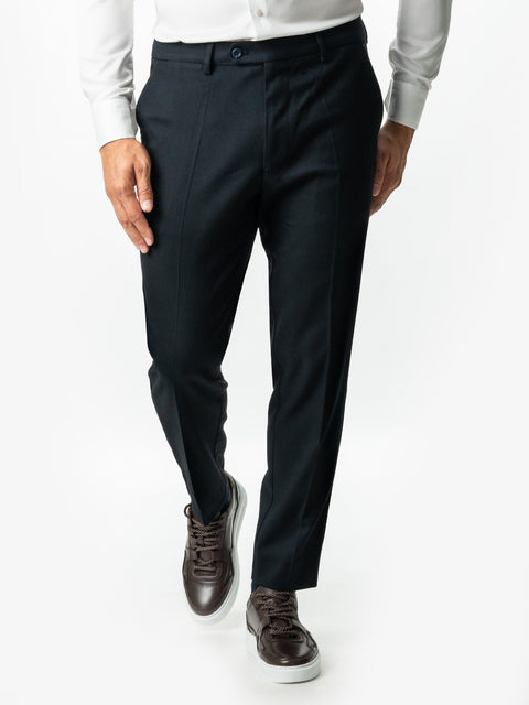 Pantaloni Barbati Office & Business Bleumarin Modern Fit Stofa Sezon Toamna Iarna BMan0001 (5)