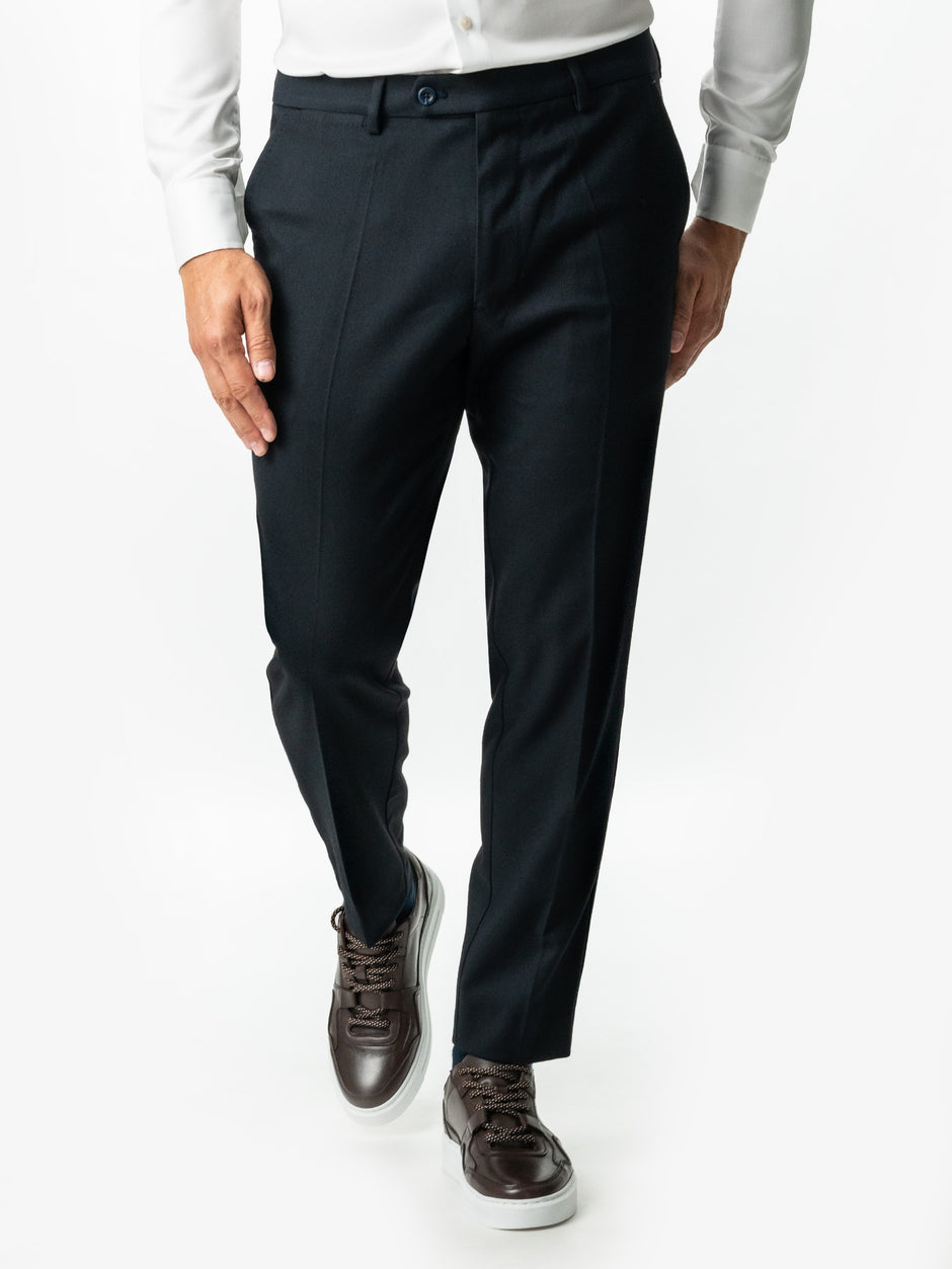 Pantaloni Bleumarin Barbati Office Stretch Relax Fit BMan0001 (4)