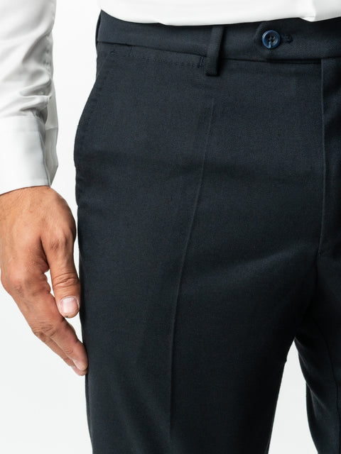Pantaloni Barbati Office & Business Bleumarin Modern Fit Stofa Sezon Toamna Iarna BMan0001 (2)