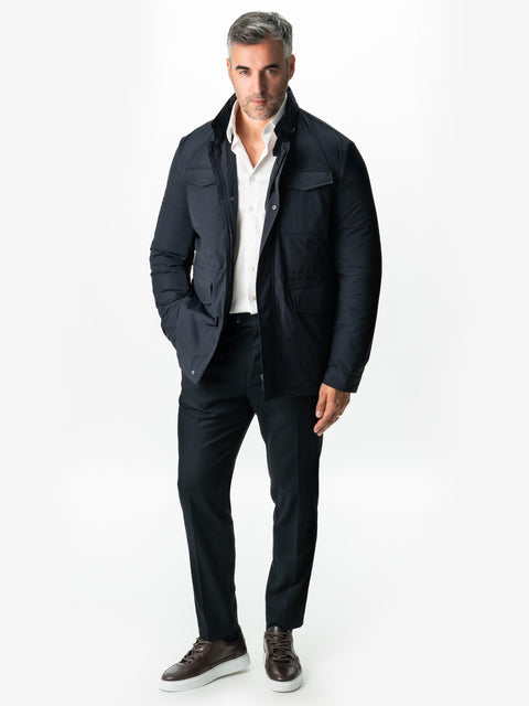 Pantaloni Barbati Office & Business Bleumarin Modern Fit Stofa Sezon Toamna Iarna BMan0001 (3)