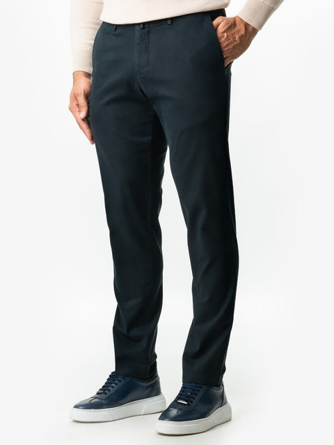 Pantaloni Casual Barbati Bleumarin Inchis Bumbac Natural Toamna & Iarna Design Chinos BMan521 (6)