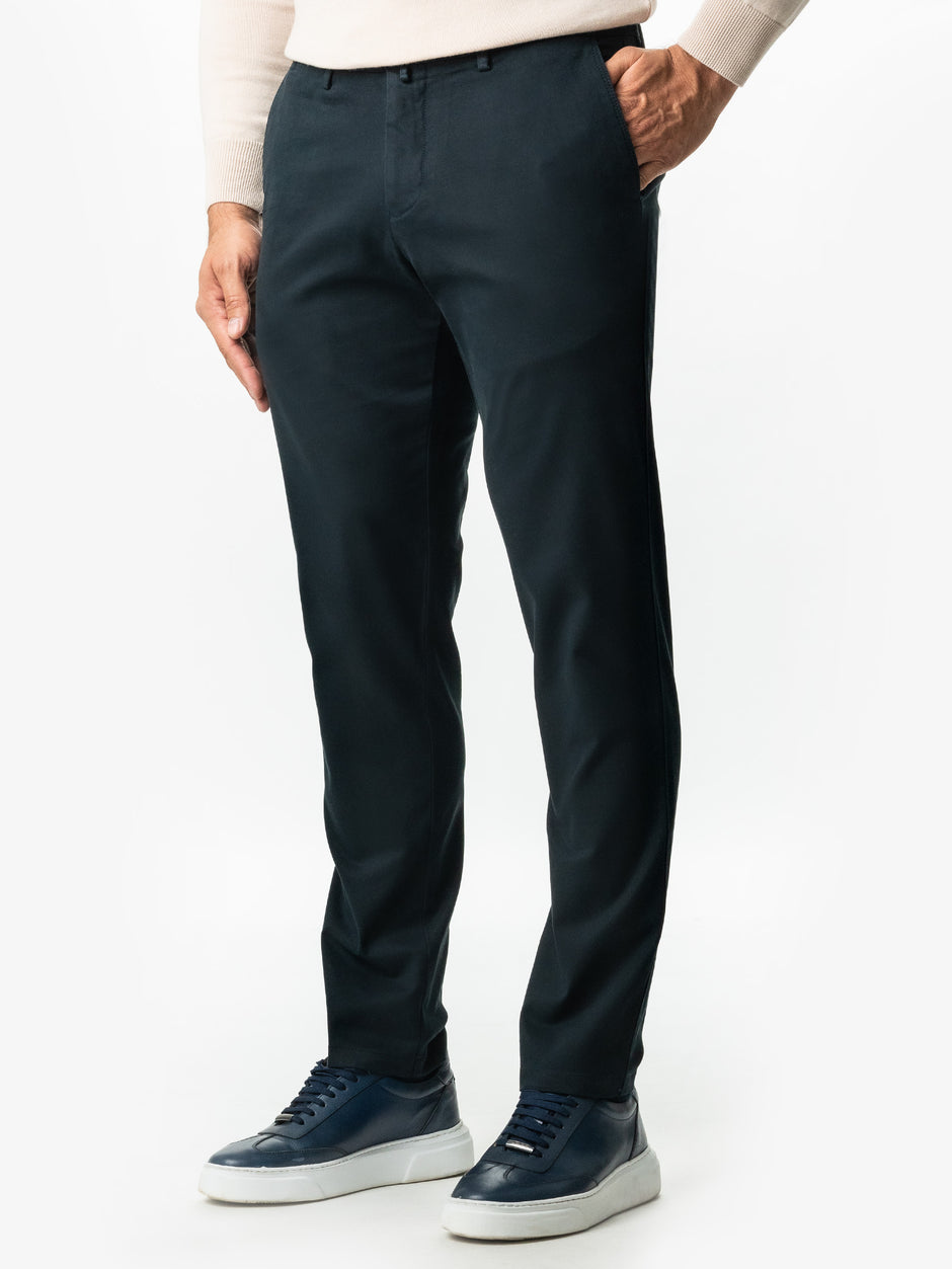 Pantaloni Casual Chinos Barbati Bleumarin Bumbac Santanderia BMan521 (6)