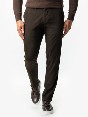 Pantaloni Chinos Barbati Maro Inchis Bumbac Santanderia Office BMan521