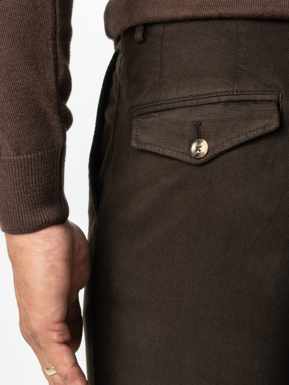 Pantaloni Chinos Barbati Maro Inchis Bumbac Santanderia Office BMan521 (4)