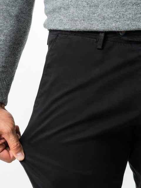 Pantaloni Chino Barbati Negri Din Bumbac Natural BMan521 (7)