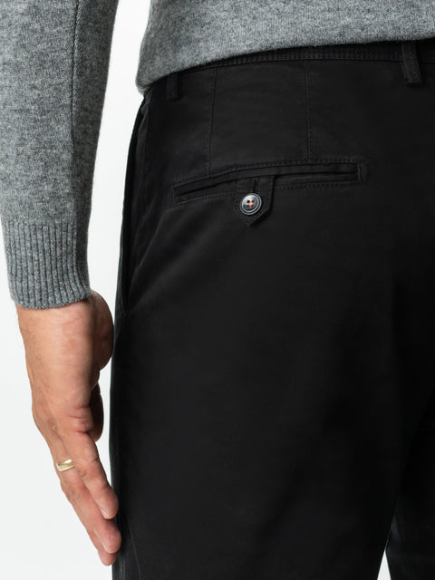 Pantaloni Chino Barbati Negri Din Bumbac Natural BMan521 (4)