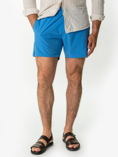 Pantaloni Tip Sort Barbati de Plaja Albastru Marin Impermeabili BMan168 (4)
