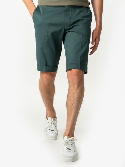 Pantaloni Scurti Verde Petrol Barbati Vara Bumbac Natural Elastic Bman155 (1)