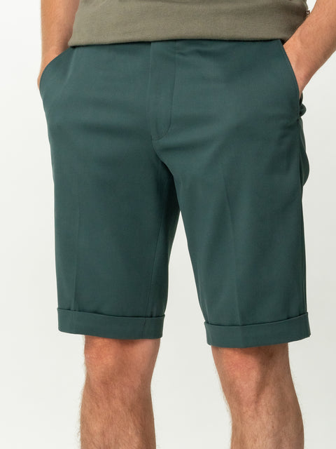 Pantaloni Scurti Verde Petrol Barbati Vara Bumbac Natural Elastic Bman155 (5)