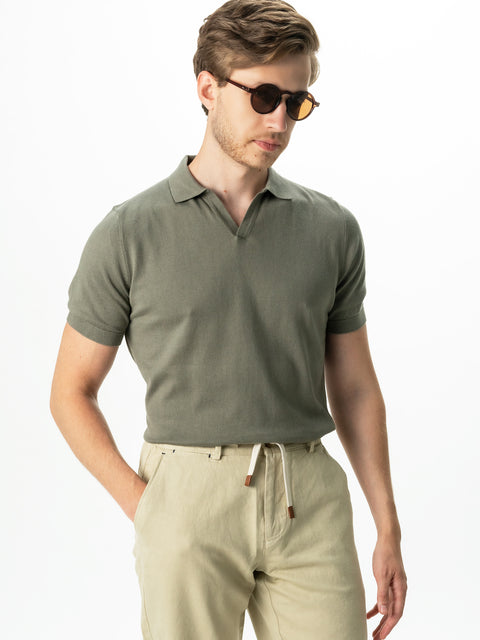 Pantaloni Barbati Scurti Cu Siret Vara Bej Din 100% Bumbac BMan174 (6)