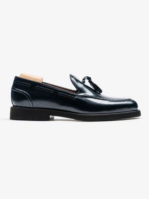 Mocasini Barbati Tassel Loafers Negru Semilucios Piele de Vitel  BMan215