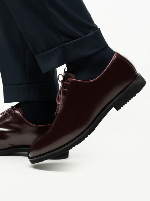 Pantofi Eleganti Barbati Oxford Bordo Semilucios 100% Piele Naturala BMan0403 (8)