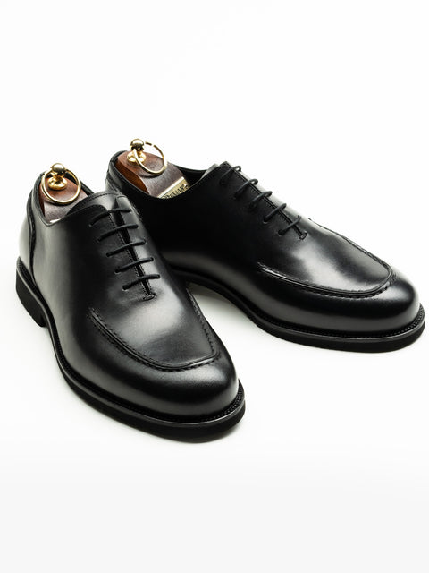 Pantofi Negri Barbati Eleganti Zorlu Design Cu Talpa Din Spuma 100% Piele Naturala BMan0404 (4)