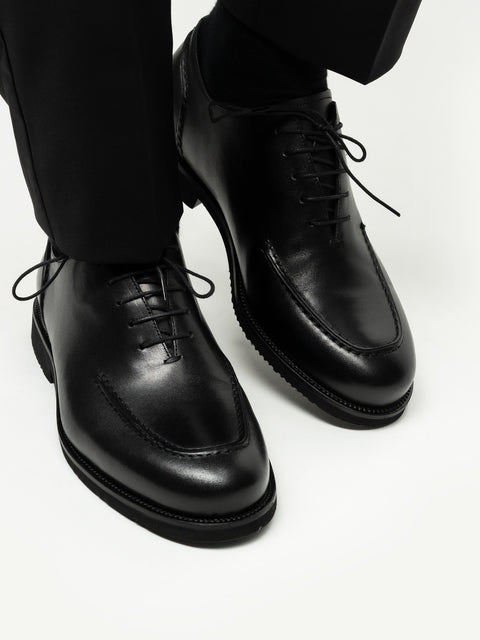 Pantofi Negri Barbati Eleganti Zorlu Design Cu Talpa Din Spuma 100% Piele Naturala BMan0404 (5)