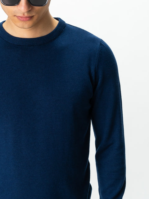 Pulover Casual Albastru Bărbați 100% Bumbac Premium Levent Cottone Toamna&Iarna  BMan0008 (8)