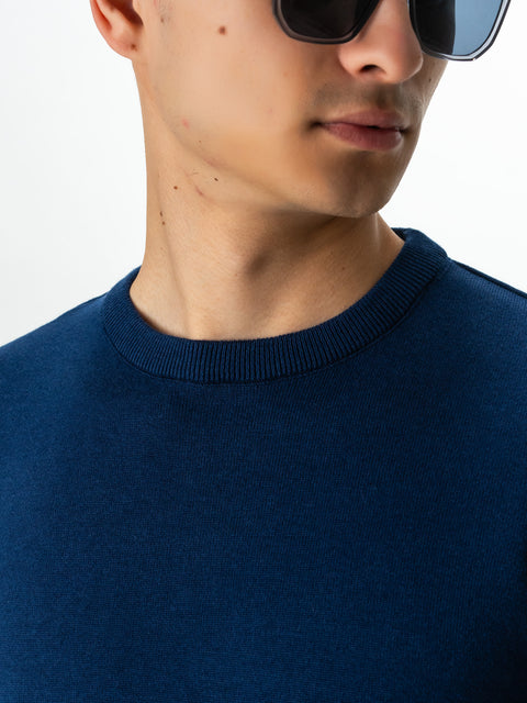 Pulover Casual Albastru Bărbați 100% Bumbac Premium Levent Cottone Toamna&Iarna  BMan0008 (2)