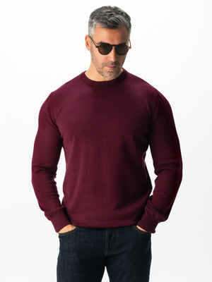 Pulover Office Bordo Bărbați 100% Bumbac Premium Levent Cottone Toamna&Iarna  BMan0008