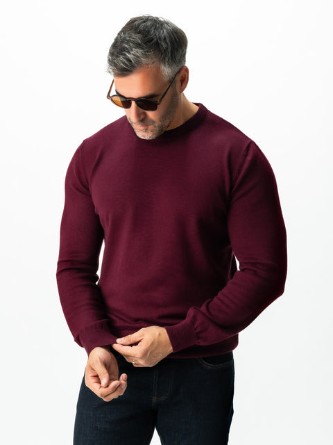Pulover Office Bordo Bărbați 100% Bumbac Premium Levent Cottone Toamna&Iarna  BMan0008 (3)