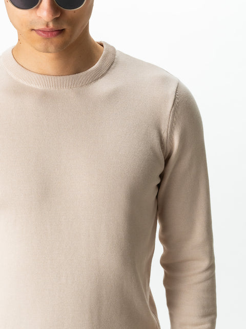 Pulover Casual Crem Bărbați 100% Bumbac Premium Levent Cottone Toamna&Iarna  BMan0008 (5)