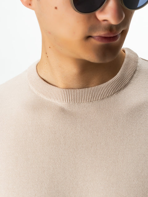 Pulover Casual Crem Bărbați 100% Bumbac Premium Levent Cottone Toamna&Iarna  BMan0008 (2)