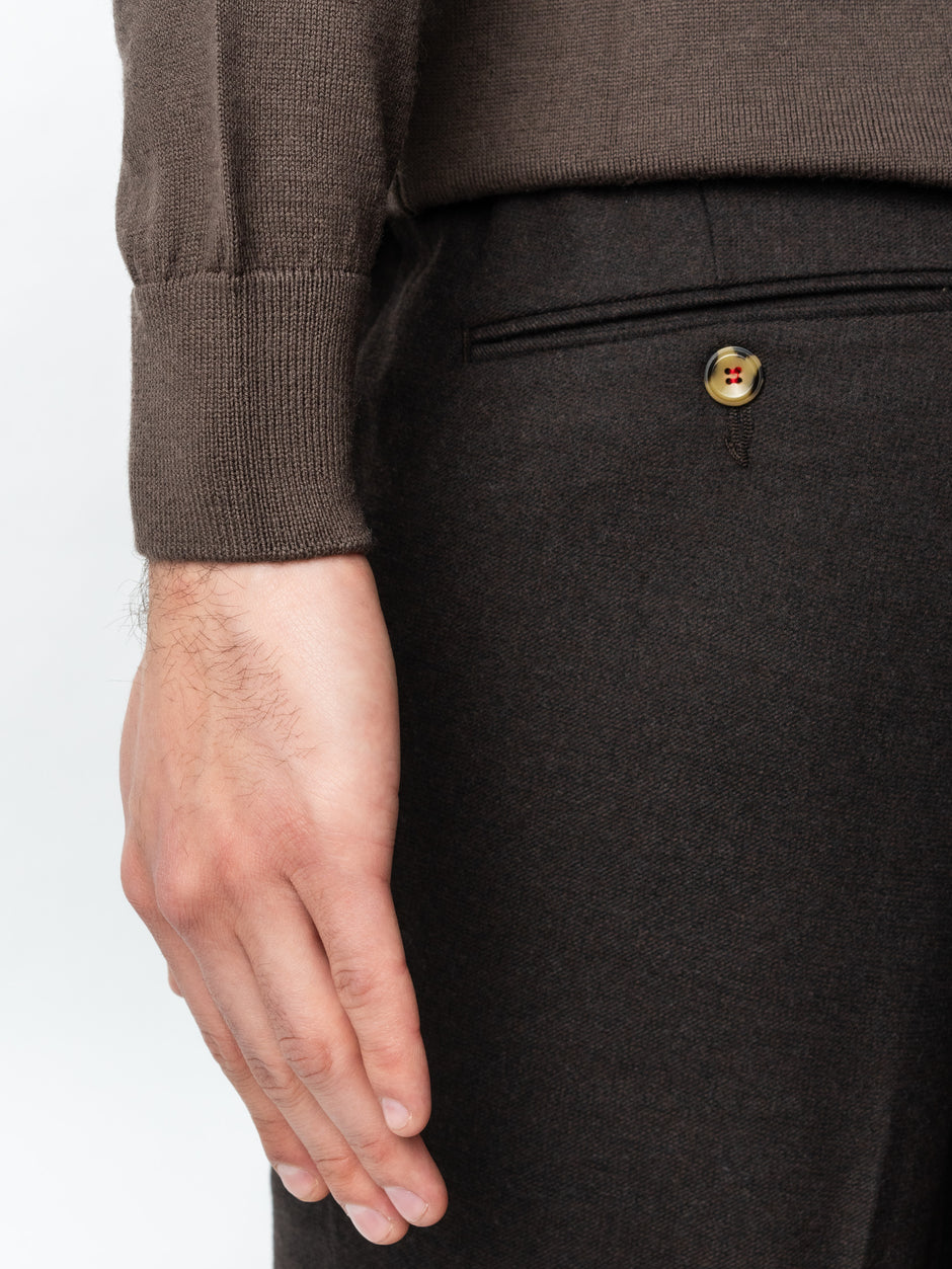 Pulover Cu Fermoar Office Barbati Maro Cappuccino Lana Merino Falco BMan0003 (6)