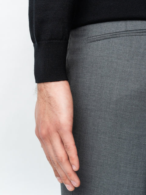 Pulover Cu Fermoar Office & Smart Casual Barbati Negru 100% Bumbac Levent Cottone Toamna&Iarna BMan0001 (6)