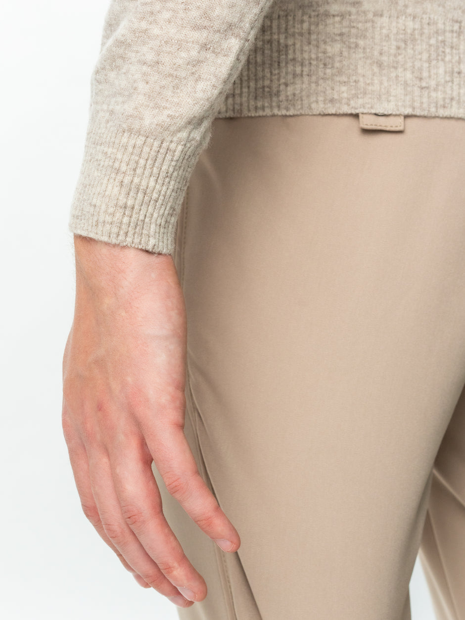 Pulover Crem Barbati Toamna & Iarna Din 100% Merinos Lana Rosa Design Clasic Sweater BMan0009 (6)