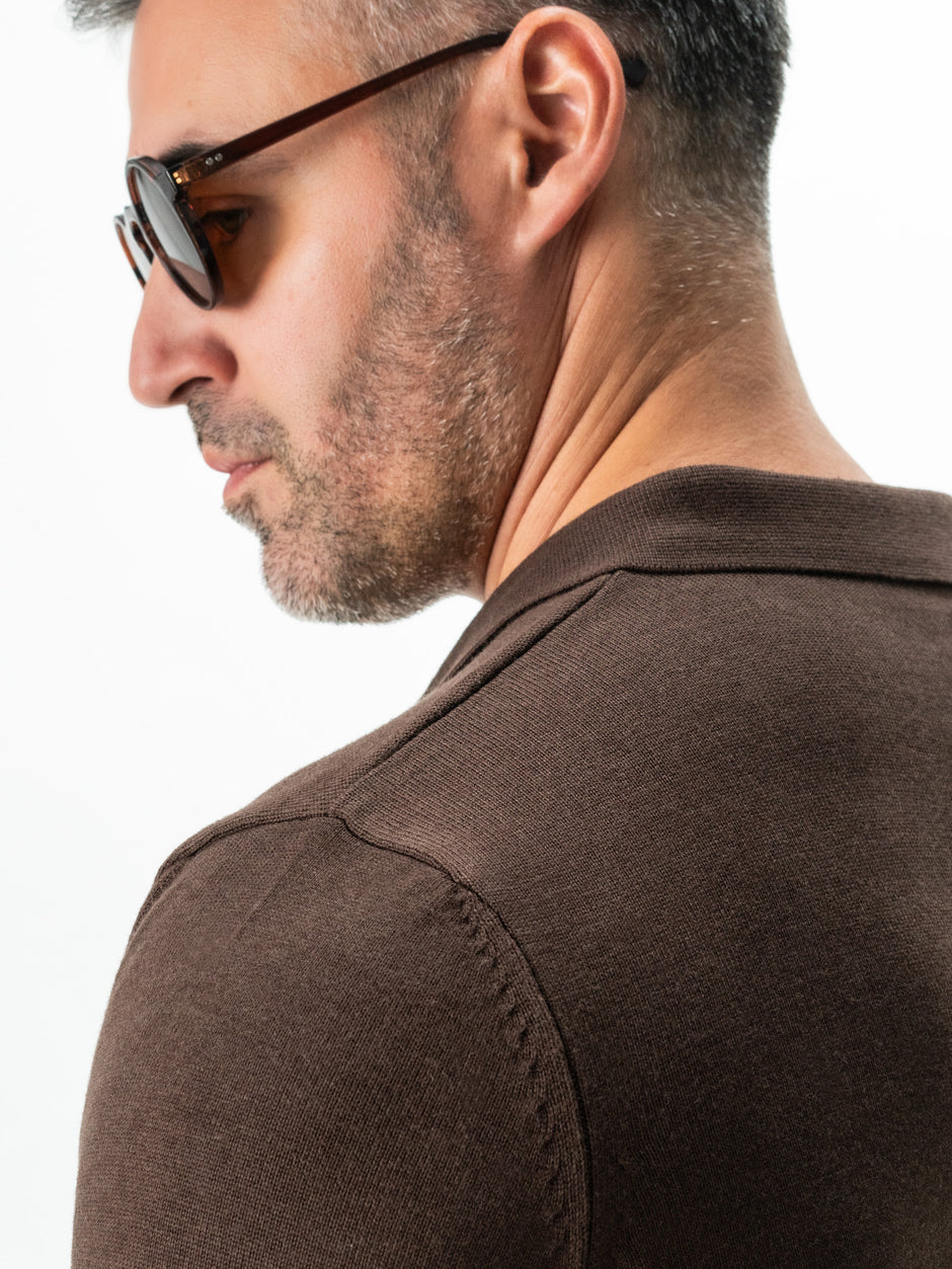 Pulover Barbati Office Maro Inchis Guler Polo Fara Nasturi Bumbac Soft 100% Natural Galbiatti Cotton Toamna&Iarna  BMan0013 (5)