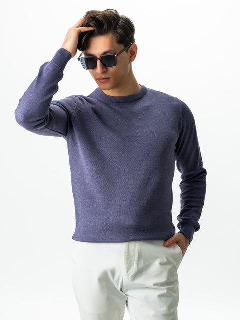 Pulover Casual Mov Liliac Bărbați 100% Bumbac Premium Levent Cottone Toamna&Iarna  BMan0008 (1)