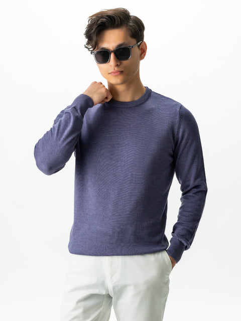 Pulover Casual Mov Liliac Bărbați 100% Bumbac Premium Levent Cottone Toamna&Iarna  BMan0008 (3)