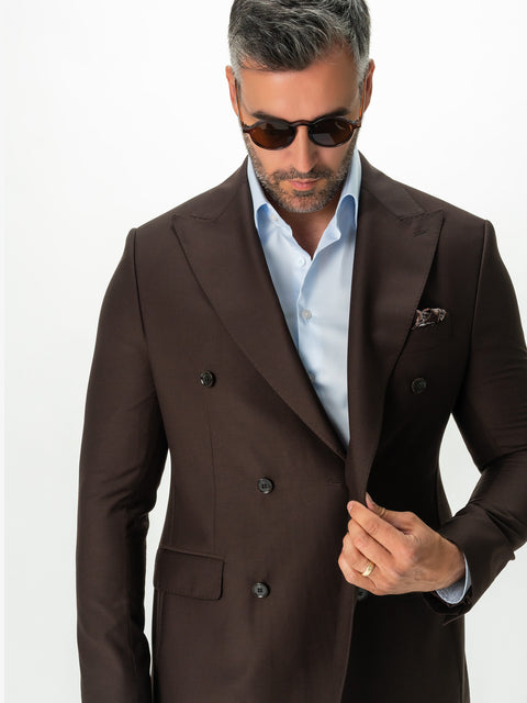 Sacou Barbati Maro Cafeniu Elegant De Ocazie La Doua Randuri Din Amestec Lana BMan0007 (3)