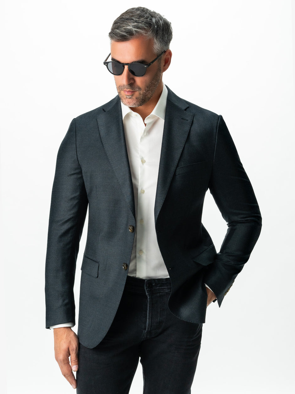 Sacou Office Barbati Gri Antracit Lana Vitale Barberis BMan432 (1)