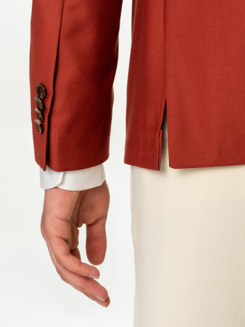 Sacou Bărbați Cărămiziu Smart Casual & Ocazie Rever Ascuțit BMan0005 (4)