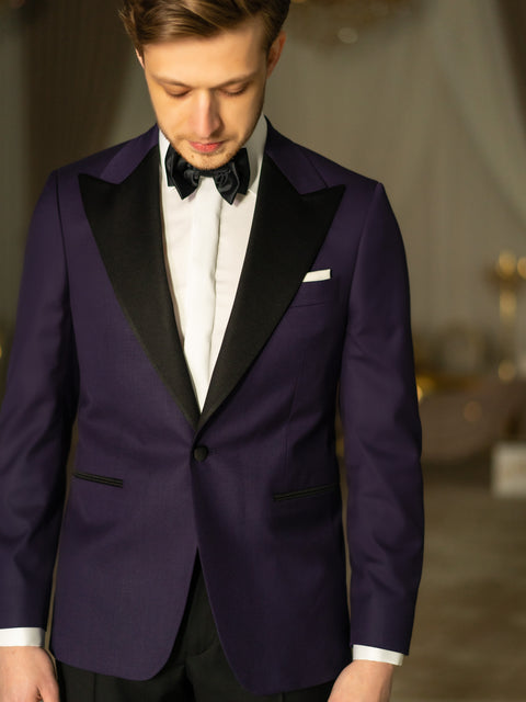 Tinuta Completa Mire Smoking Barbati Violet Formal Essential Gala & Ceremonie BMan1011 (3)