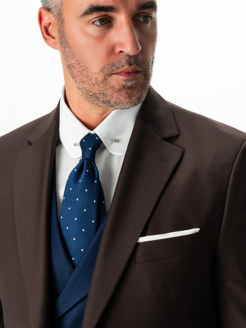 Tinuta Barbati Eleganta Eveniment Formal Brown & Navy BMan0762 (5)