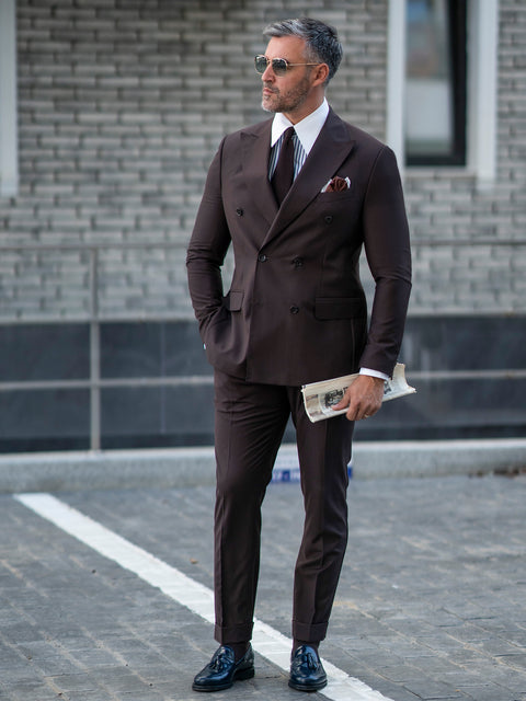 Tinuta Barbati Elegant & Business Formal Brown Carlo BMan0768 (2)