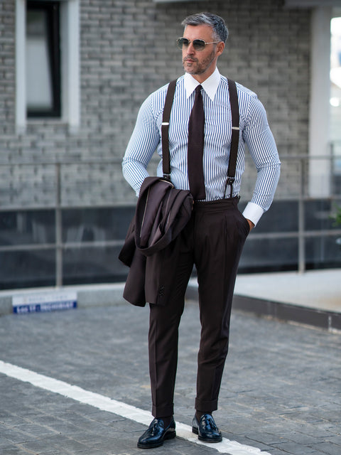 Tinuta Barbati Elegant & Business Formal Brown Carlo BMan0768 (7)