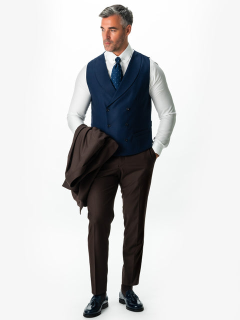 Tinuta Barbati Eleganta Eveniment Formal Brown & Navy BMan0762 (2)