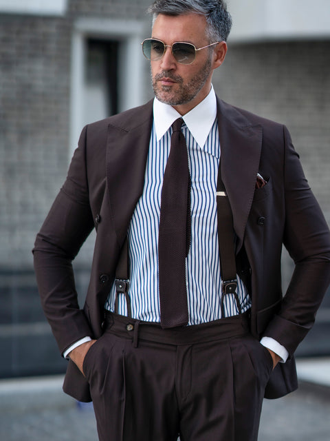 Tinuta Barbati Elegant & Business Formal Brown Carlo BMan0768 (1)