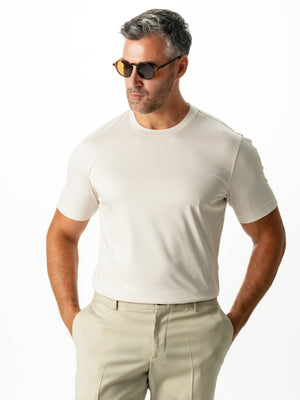 Tricou Barbati Crem Bumbac Egiptean 120/2 BMan279