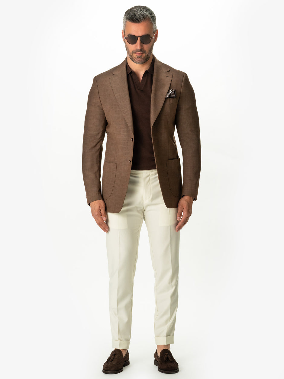 Tricou Bărbați Polo Modern Cafeniu De Vară  Bumbac Natural BMan286 (3)