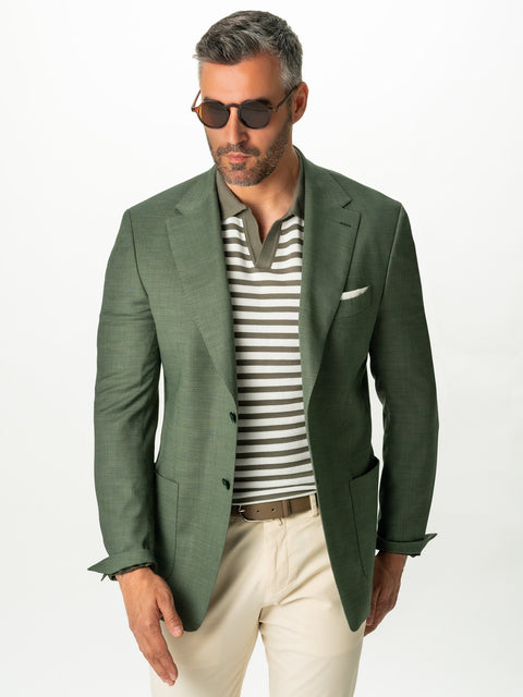 Tricou Premium Kaky În Dungi Modern Polo Bărbați Bumbac Natural Premium BMan287 (6)