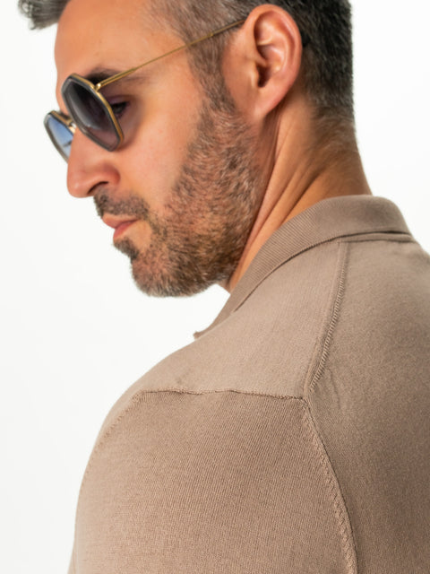 Tricou Premium Bărbați Polo Modern Bej De Vară  Bumbac Natural BMan286 (6)