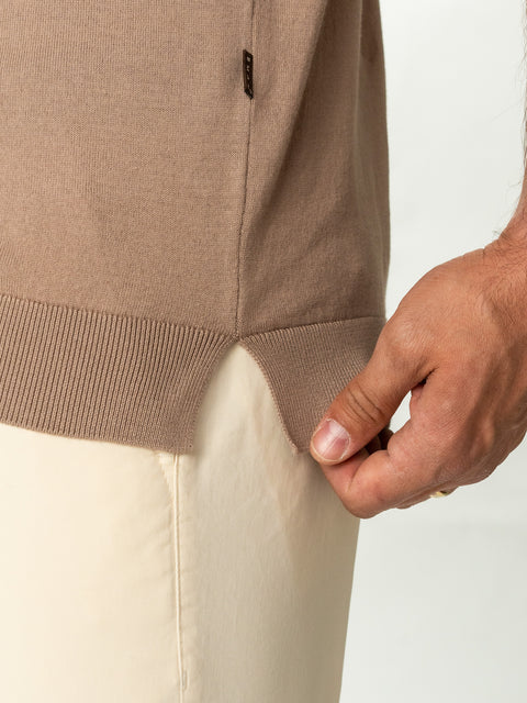 Tricou Premium Bărbați Polo Modern Bej De Vară  Bumbac Natural BMan286 (7)