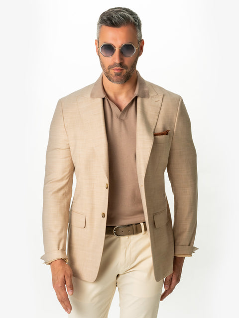 Tricou Premium Bărbați Polo Modern Bej De Vară  Bumbac Natural BMan286 (8)
