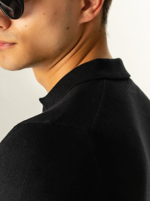 Tricou Premium Bărbați Polo Modern Negru De Vară Bumbac Natural BMan286 (5)