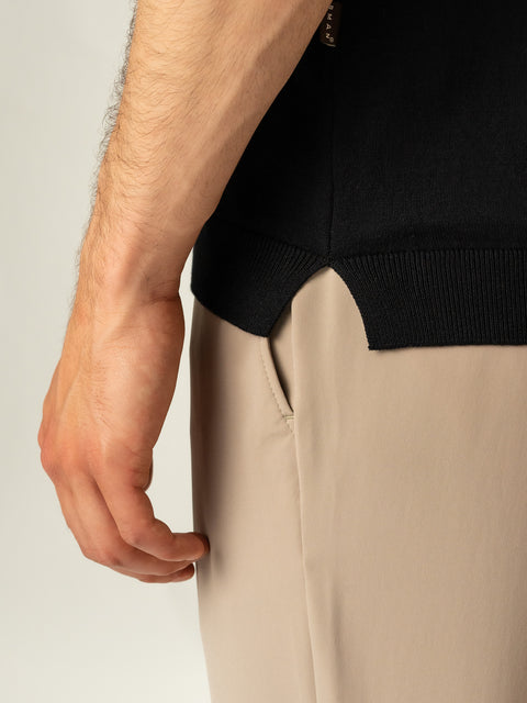 Tricou Premium Bărbați Polo Modern Negru De Vară Bumbac Natural BMan286 (7)