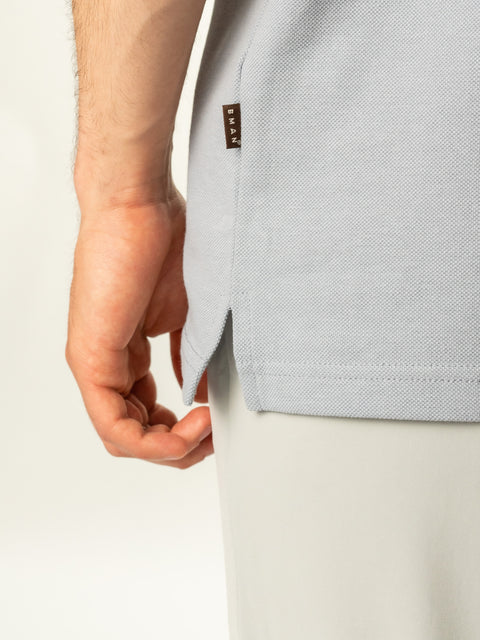 Tricou Guler Polo Barbati Gri Stone 100% Bumbac Royal Oxford Napoli BMan288 (5)